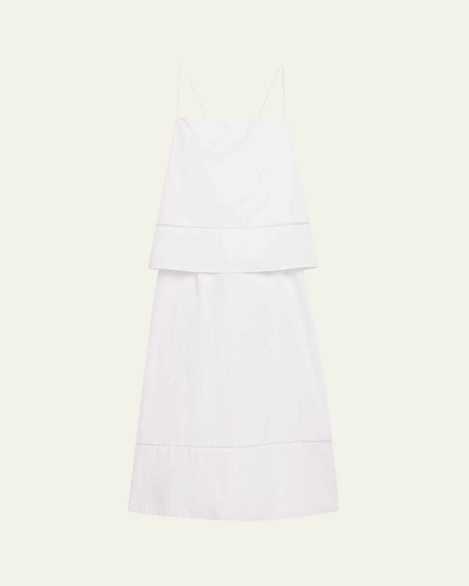Tenney Layered Poplin Midi Dress